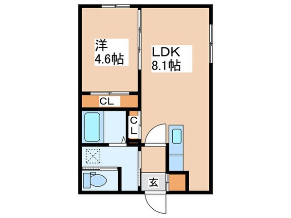 RESIDENCE SHINMEI MIYANONORIの物件間取画像